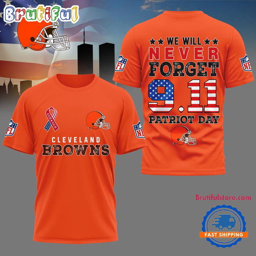 Cleveland Browns NFL We Will Never Forget 9 11 Patriot Day Limited 3D Shirt