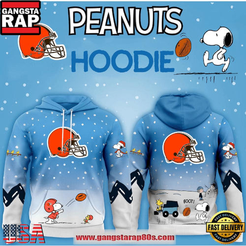 Cleveland Browns NFL x Peanuts Christmas Unisex Hoodie