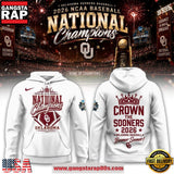 Crown the Sooners Oklahoma Sooners 2026 NCAA National Champions White Hoodie