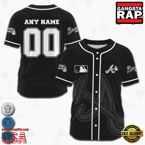 MLB Custom Name Number Atlanta Braves Team Logo Design Baseball Jersey