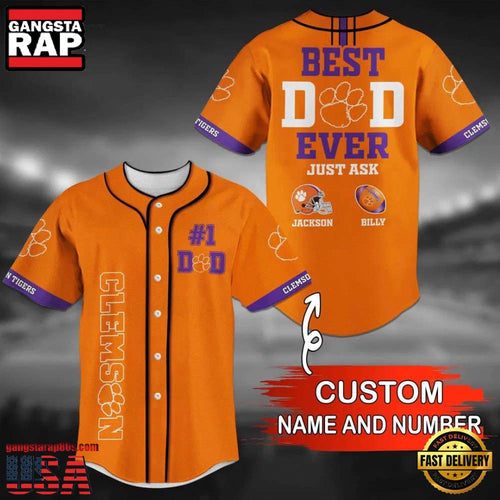 Personalized Clemson Tigers Summer Baseball Jersey Shirt