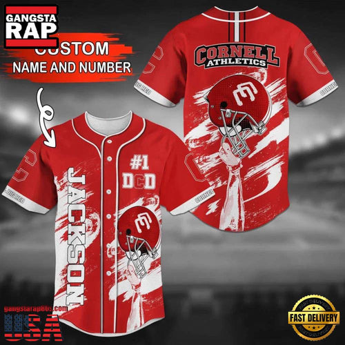Personalized Cornell Big Red Summer Baseball Jersey Shirt