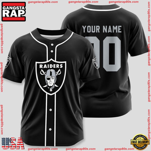 NFL Custom Name Number Las Vegas Raiders Sport Baseball Jersey Shirt