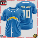 NFL Custom Name Number Los Angeles Chargers Sport Baseball Jersey Shirt