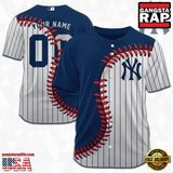 MLB Custom Name Number New York Yankees Baseball Jersey