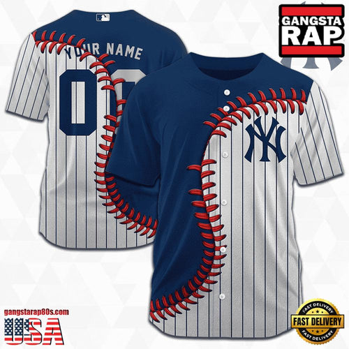 MLB Custom Name Number New York Yankees Baseball Jersey