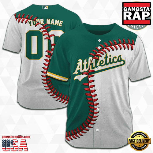 MLB Custom Name Number Oakland Athletics Baseball Jersey