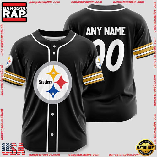 NFL Custom Name Number Pittsburgh Steelers Sport Baseball Jersey Shirt