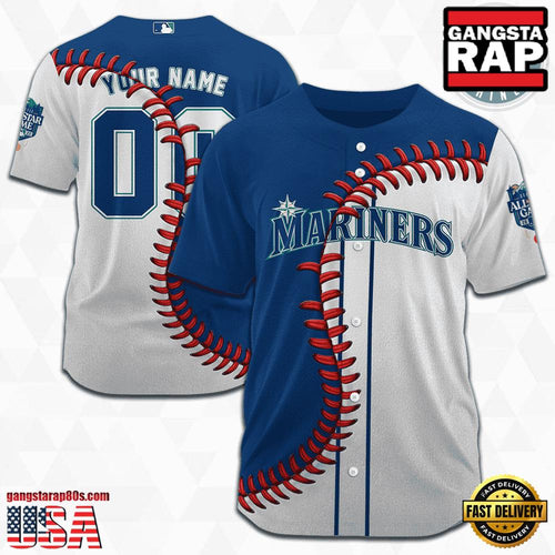 MLB Custom Name Number Seattle Mariners Baseball Jersey