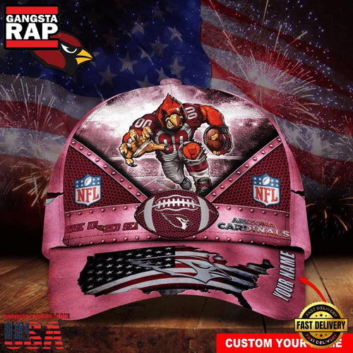NFL Custom Name Arizona Cardinals Super Bowl LIX 2025 Baseball Cap
