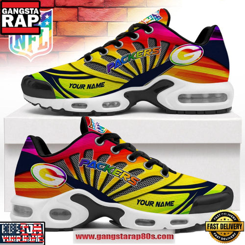 Green Bay Packers NFL Pride Month 2026 Custom Air Max Plus Shoes Running Sneakers
