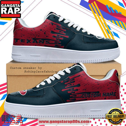 Custom Name Houston Texans NFL New 2026 Version Air Force 1 Fashions Shoes
