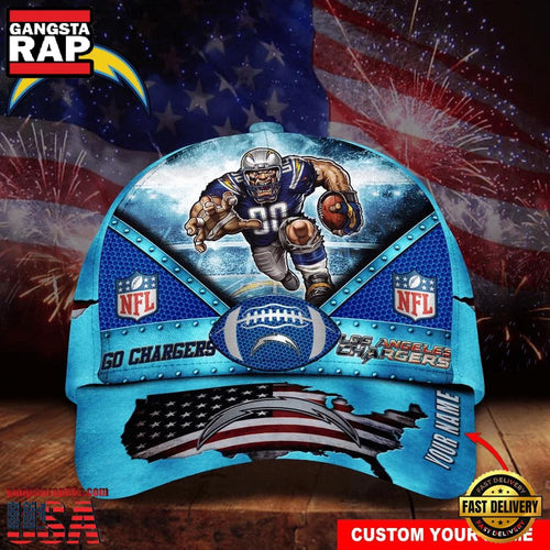 NFL Custom Name Los Angeles Chargers Super Bowl LIX 2025 Baseball Cap