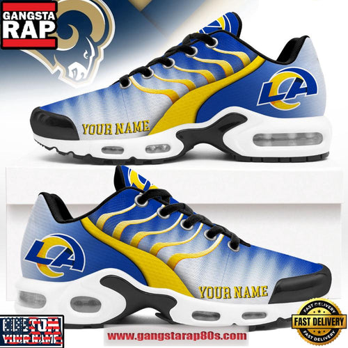 Custom Name Los Angeles Rams NFL New 2026 Version Air Max Plus Shoes Running Sneakers