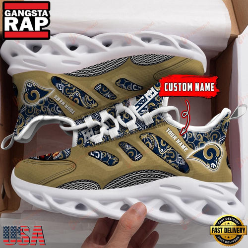 NFL Los Angeles Rams Logo Team New Design Max Soul Shoes Running Sneakers