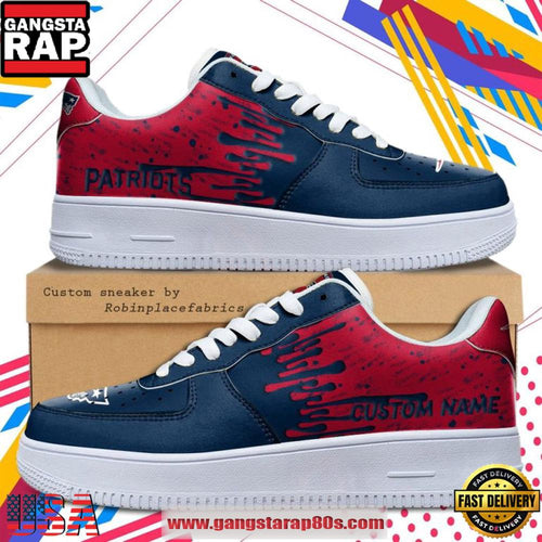 Custom Name New England Patriots NFL New 2026 Version Air Force 1 Fashions Shoes