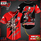 NFL Custom Name Tampa Bay Buccaneers Mascot And Skull New Design Baseball Jersey