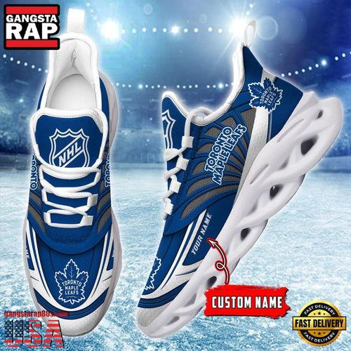 NHL Custom Name Toronto Maple Leafs Team Logo Design Max Soul Shoes Running Sneakers