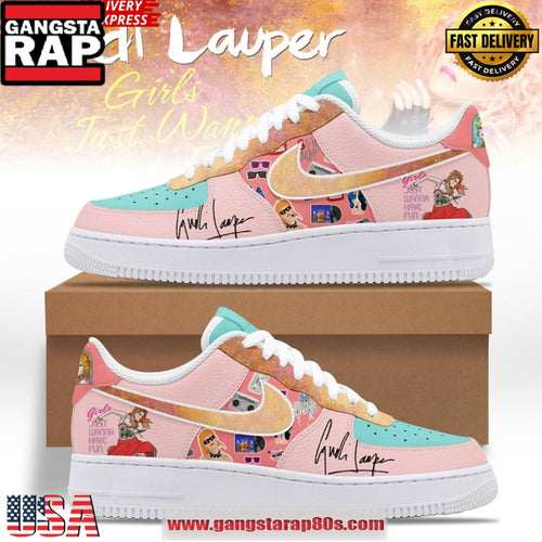 Cyndi Lauper Special Edition Air Force 1 Running Sneakers Shoes