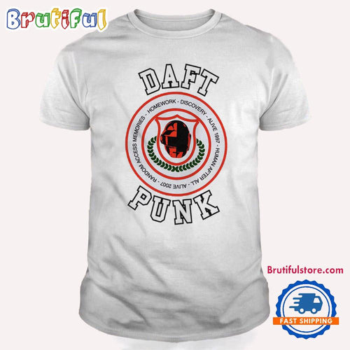 Daft Punk Da Funk Collegiate 2024 Vintage T Shirt