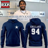 Dallas Cowboys In Memoriam Marshawn Kneeland Navy Hoodie T-Shirt