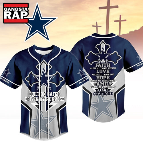 Dallas Cowboys NFL Blessed Beyond The Score Baseball Jersey