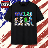Dallas Rangers Cowboys Stars and Mavericks mascot road on corsswark T Shirt