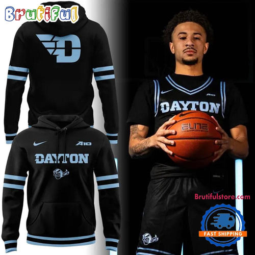 Dayton Flyers Basketball Stealth Black Uniform 2026 Limited Edition Hoodie