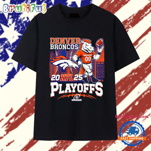Denver Broncos Football 2025 NFL Playoff mascot T Shirt