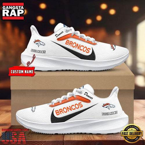 Custom Name Denver Broncos New Design Air Force 1 Shoes Running Sneakers
