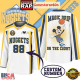 Denver Nuggets Premium NBA Magic Drip Long Jersey Shirt