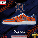 Detroit Baseball Limited Edition Nike Air Force 1 Sneakers Shoes