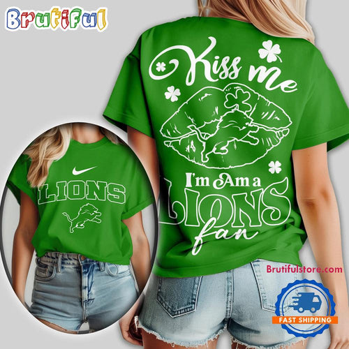 Detroit Lions 2026 NFL Kiss Me St. Patricks Day All Over Print Shirt