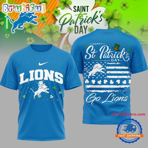 Detroit Lions 2026 NFL St. Patricks Day Special New 3D Shirt