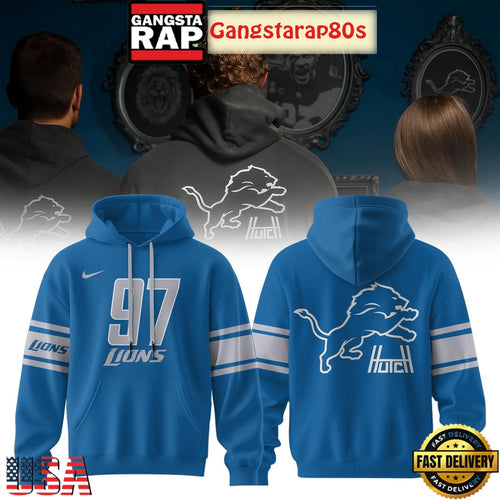 Detroit Lions 97 Hutchinson Unisex 3D Hoodie