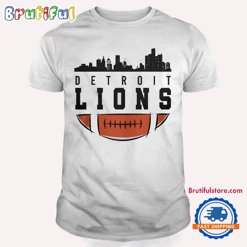 Detroit Lions NFL 2025 City Skyline T Shirt