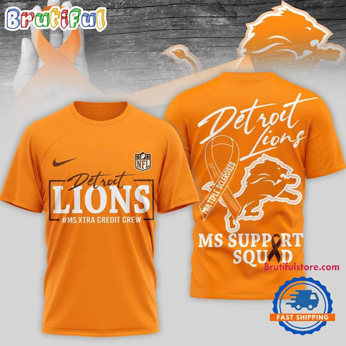 Detroit Lions NFL Multiple Scleross Support 3D T Shirt