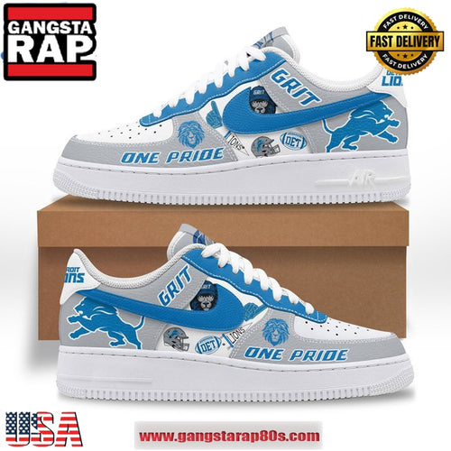 Detroit Lions One Pride 2024 Air Force 1 Running Sneakers Shoes