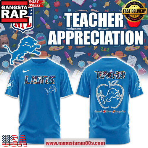 Detroit Lions Teacher Appreciation Special Edition 2025 Unisex T Shirt