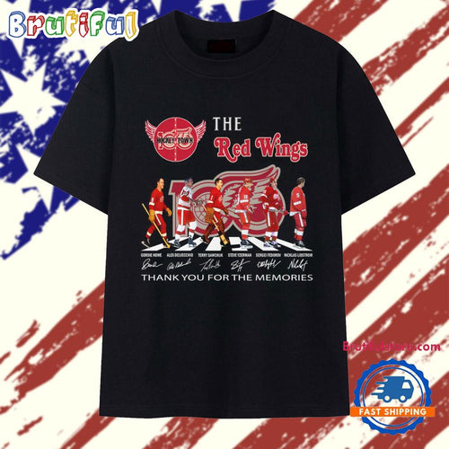 Detroit Red Wings Hockey Town 100 Years Thank You For The Memories T Shirt