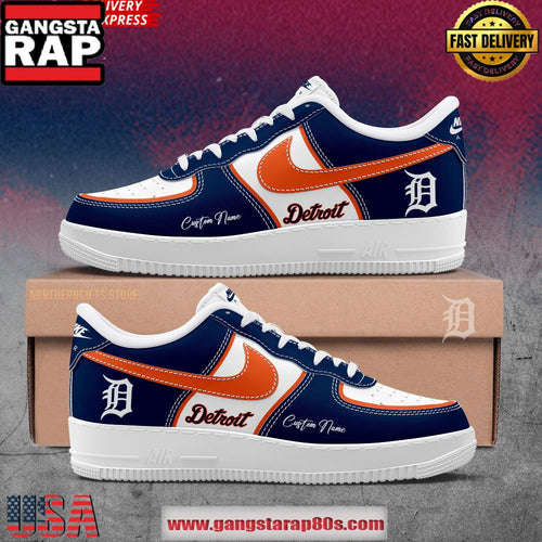 Detroit Tigers Custom Name New Edition Air Force 1 Sneakers Shoes