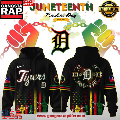 Detroit Tigers Juneteenth Day 2025 Special Unisex Hoodie
