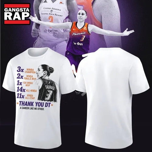 Diana Taurasi White Phoenix Mercury 20 Years 1 Team Portrait White Hoodie T-Shirt