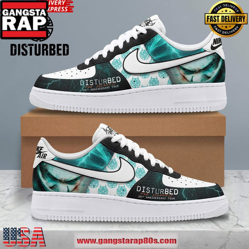 Disturbed 25th Anniversary Tour Limited Edition Air Force 1 Shoes Running Sneakers