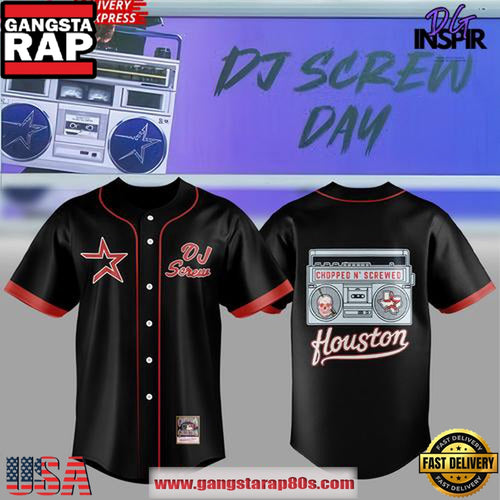 DJ Screw Day Chopped N’ Screwed Houston Limited Edition Baseball Jersey Shirt