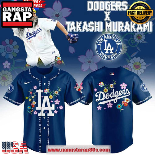 Dodgers x Takashi Murakami 2025 MLB Blue Jersey