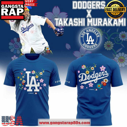 Dodgers x Takashi Murakami 2025 MLB Blue T-shirt