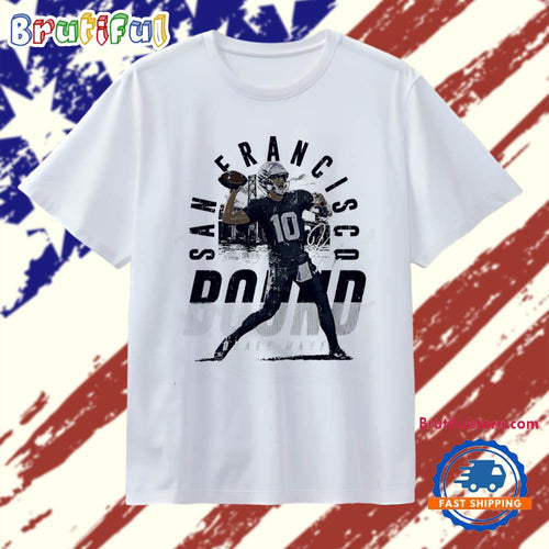 Drake Maye New England San Francisco Bound Signature poster T Shirt