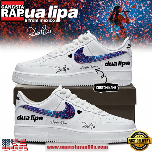 Dua Lipa Live From Mexico 2026 Custom Name Air Force 1 Sneakers Shoes