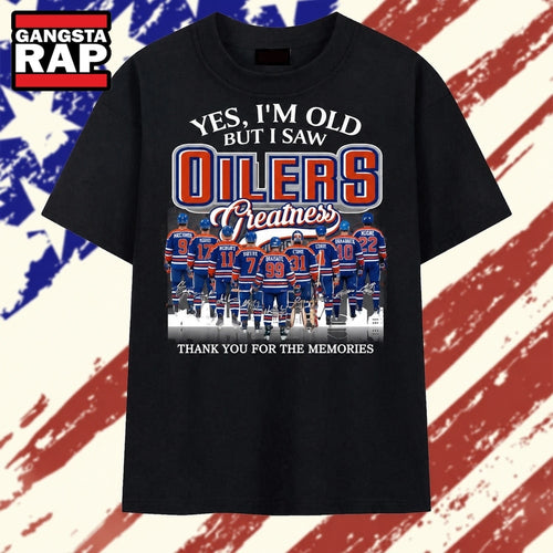 Edmonton Oilers Legends Greatness Vintage Hockey T Shirt